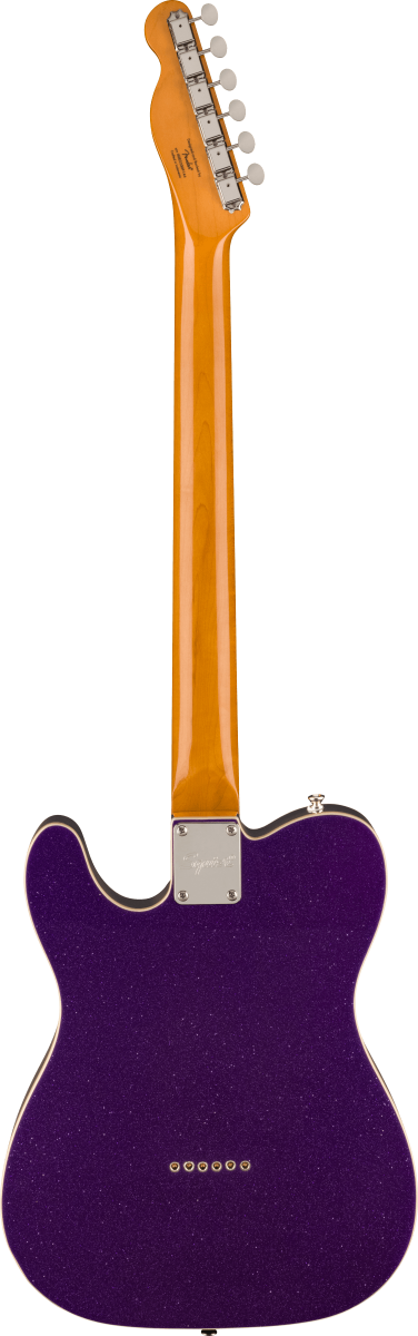 Squier  Classic Vibe Baritone Custom Telecaster, Laurel Fingerboard, Parchment Pickguard in Purple Sparkle