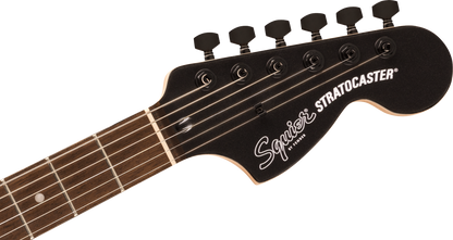 Squier FSR Affinity Series Stratocaster HSS, Laurel Fingerboard, Black Pickguard, Black Hardware, Matching Headstock in Metallic Black