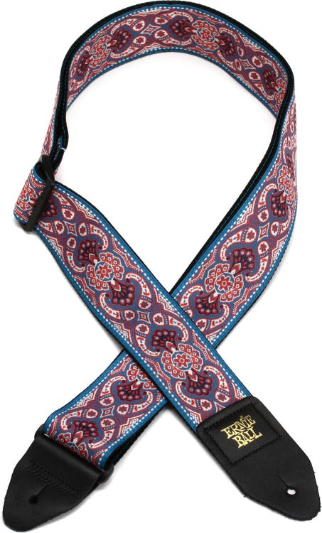 Ernie Ball Classis Jacquard Guitar Or Bass Strap in Pink Paisley