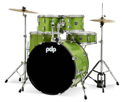 PDP Centerstage 5-Piece Drum Set in Electric Green Sparkle