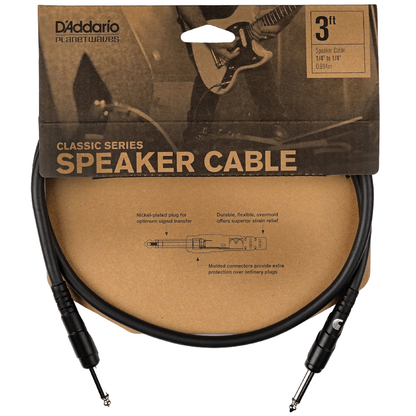 D’Addario Planet Waves 3' Classic Series 1/4" Speaker Cable