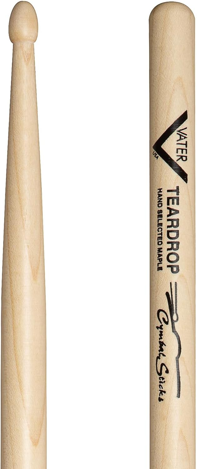 Vater VMCTW  Cymbal Teardrop Wood Tip Drum Sticks (Pair)