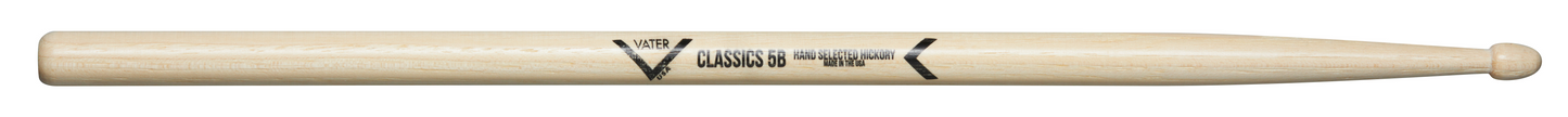 Vater VHC5BN Classics 5B American Hickory Nylon Tip Drumsticks (Pair)