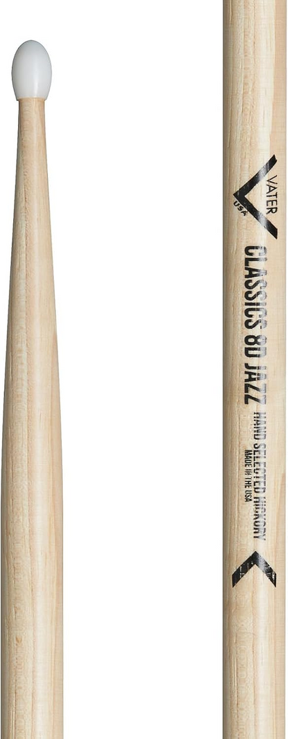 Vater VHC8DJN Classics 8D Jazz Nylon Drum Sticks (Pair)