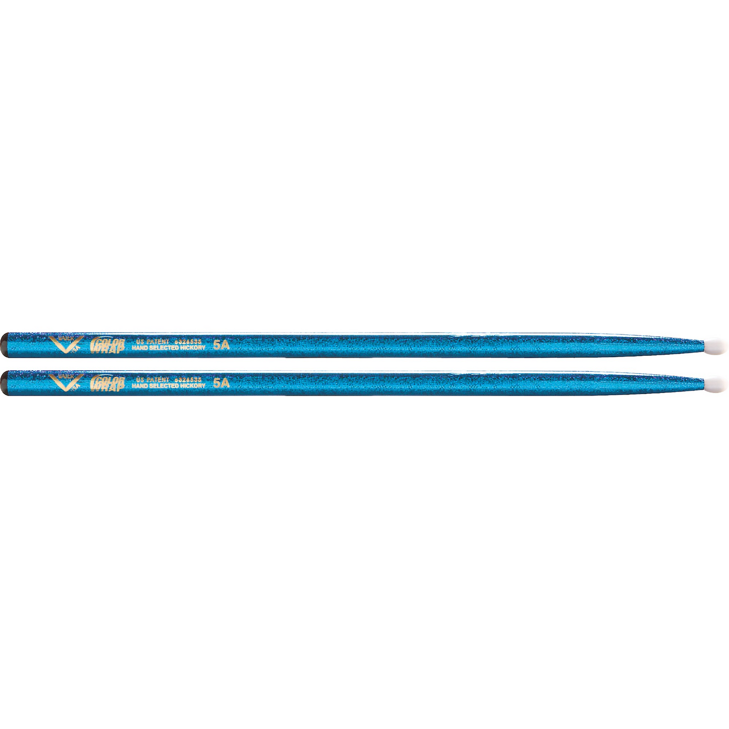 Vater VCB5AN Colour Wrap 5A Blue Sparkle Nylon Tip Drum Sticks (Pair)