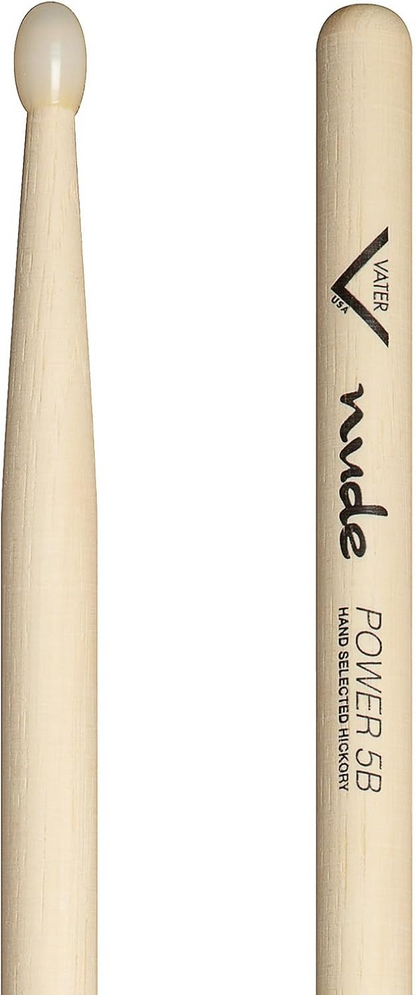 Vater VHNP5BN Nude Series Power 5B Nylon Tip Drum Sticks (Pair)
