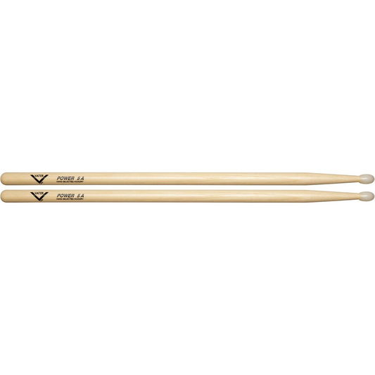 Vater VHP5AN American Hickory Power 5A Nylon Tip Drum Sticks (Pair)