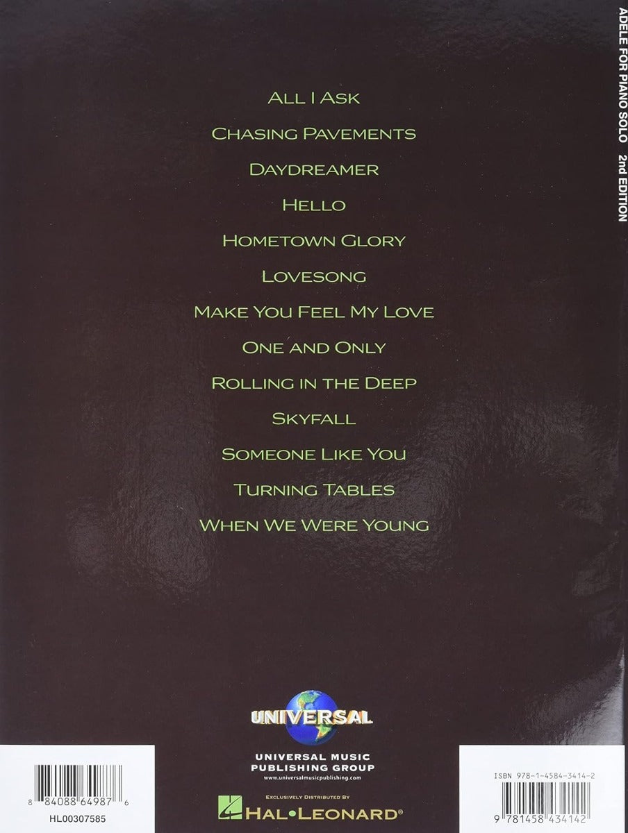 Adele for Piano Solo 2nd Edition