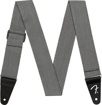Fender 2" Modern Tweed Strap in White & Black