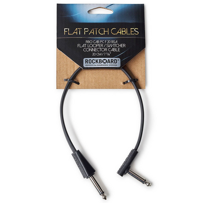 Warwick RockBoard 20cm Standard Flat Patch Looper Switcher Connector Cable in Black