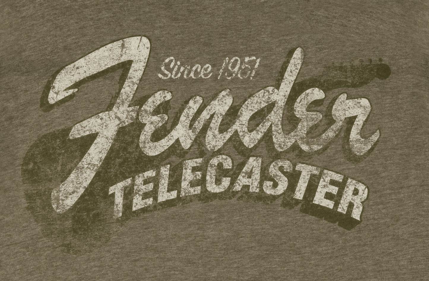 Fender Since 1951 Telecaster L Size T-Shirt in Military Heather Green