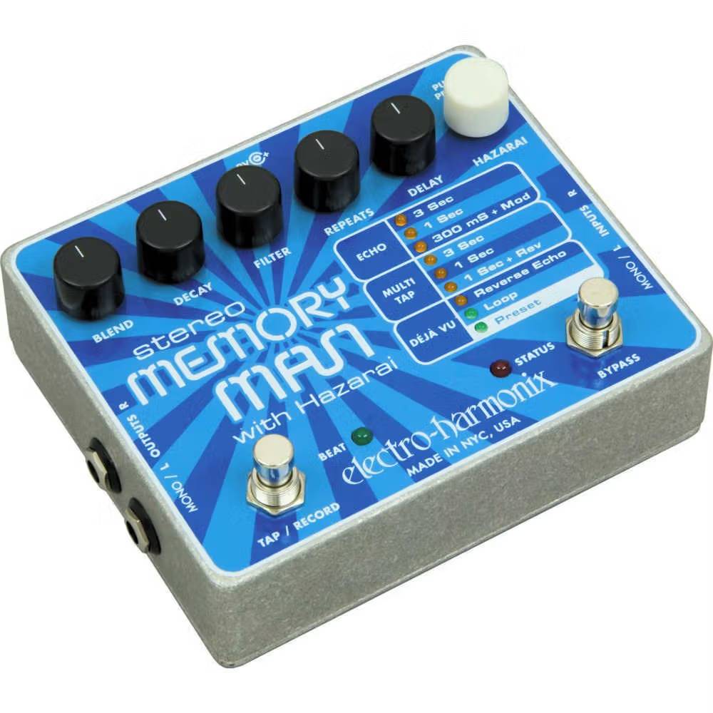 Electro Harmonix Stereo Memory Man with Hazarai Delay and Looper Pedal