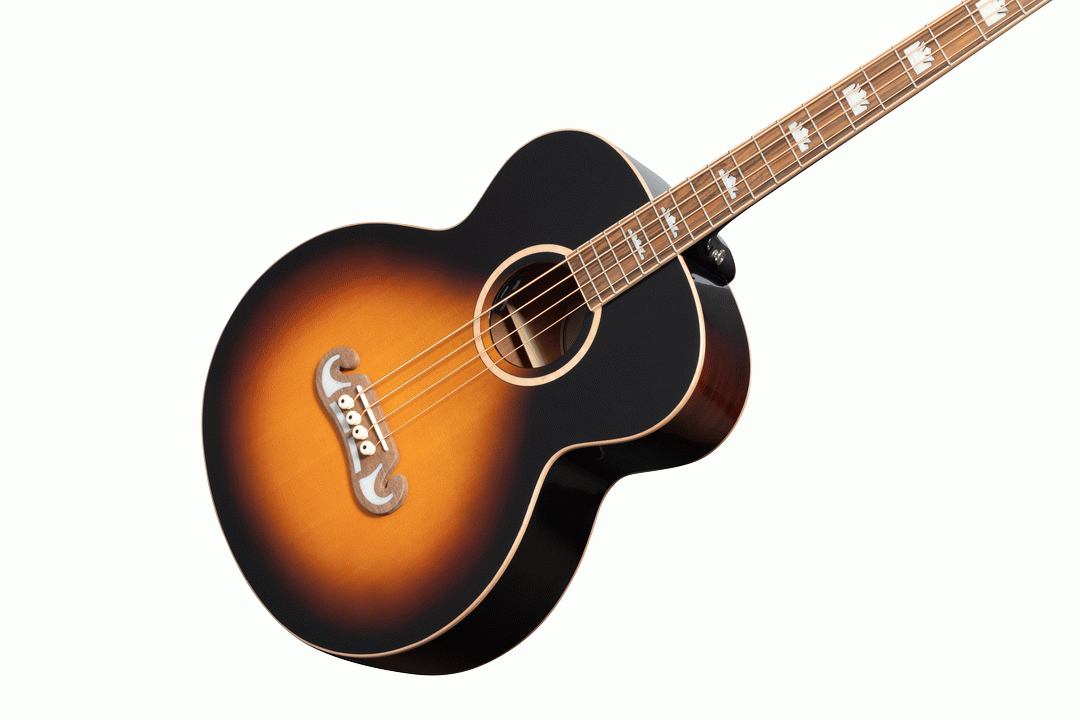Epiphone El Capitan J200 Studio Bass in Aged Vintage Sunburst
