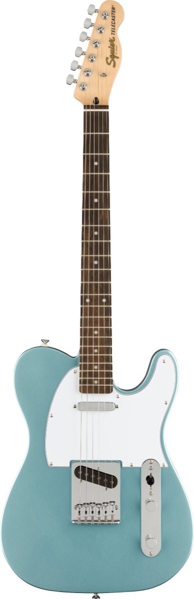 Squier FSR Affinity Series Telecaster, Laurel Fingerboard, White Pickguard in Ice Blue Metallic