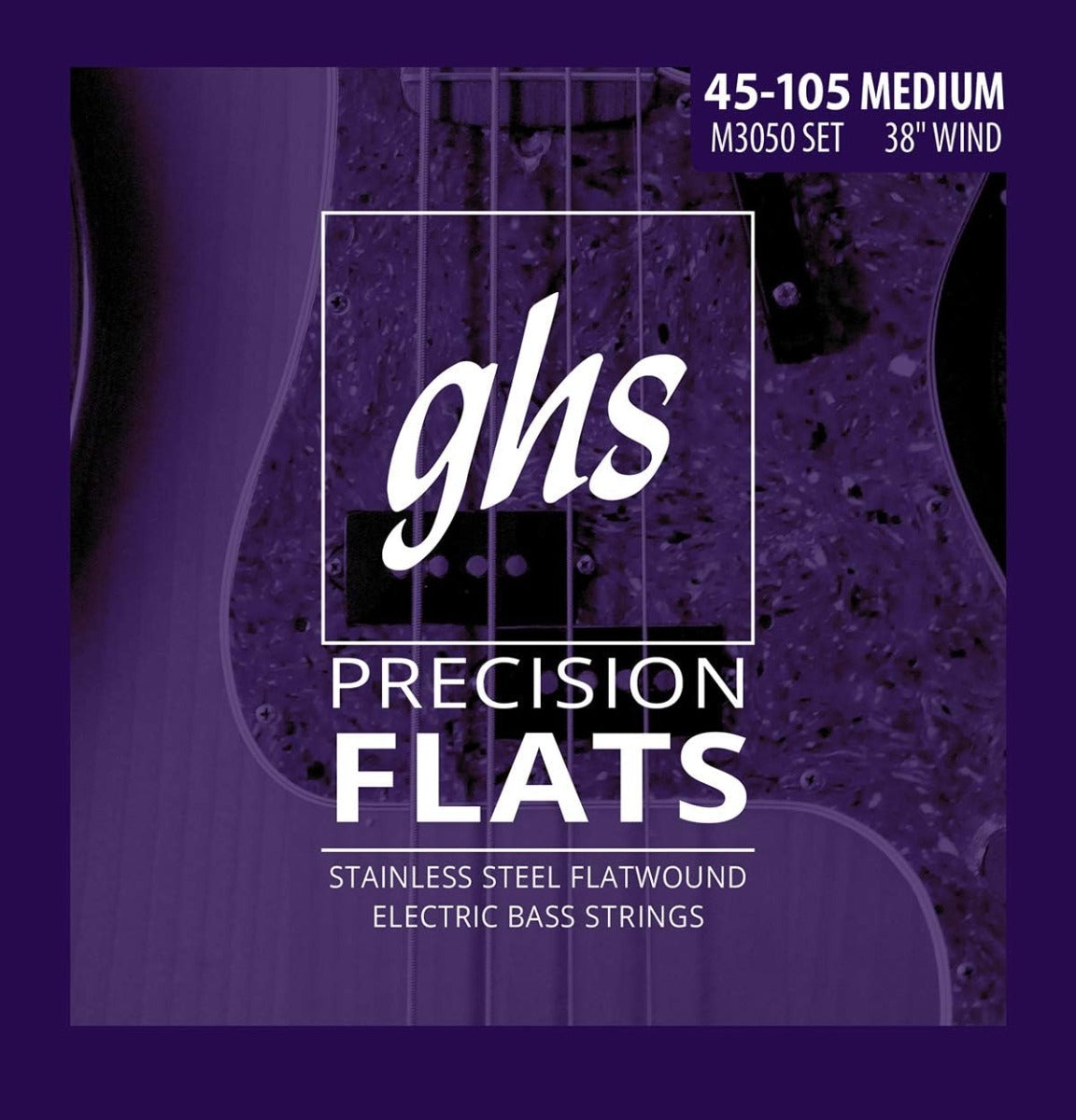 GHS M3050  Pressurewound Bass Flatwound Guitar String45-105 Gauge