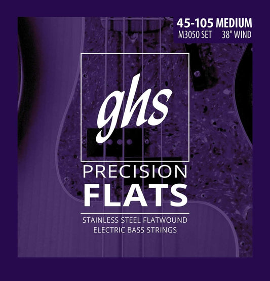 GHS M3050  Pressurewound Bass Flatwound Guitar String45-105 Gauge