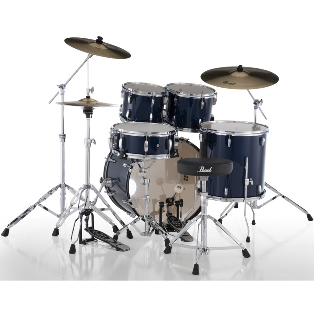 Pearl Roadshow-Plus 5-Piece Drum Kit with Pearl Cymbal Pack in Royal Blue Metallic