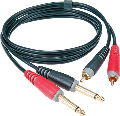 Klotz 6m unbalanced pro twin cable RCA and 1/4" jack plugs