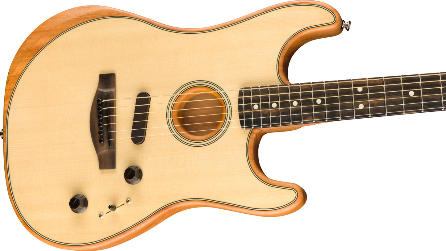 Fender American Acoustasonic Stratocaster, Ebony Fingerboard in Natural