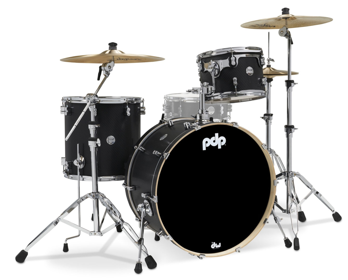 PDP Concept Maple Rock Kit 3 Piece Shell Pack in Carbon Fiber