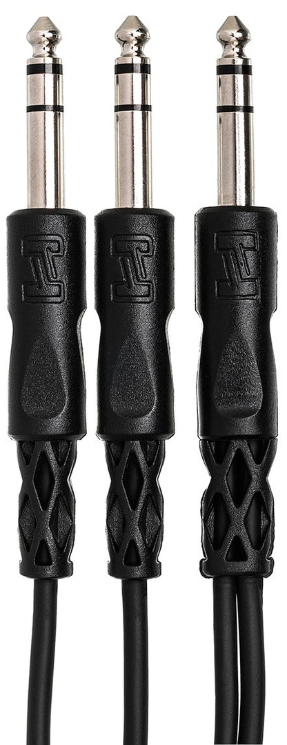 HOSA CYS105 Y Cable 1/4" TRS to Dual 1/4" TRS 5Ft