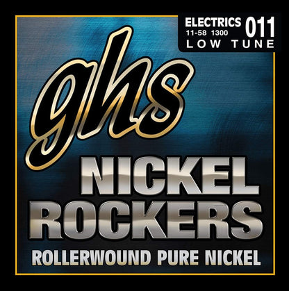 GHS 1300 Low Tuned Nickel Rockers Electric Guitar Strings 11-58 Gauge