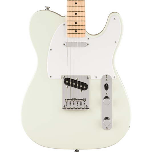 Squier FSR Squier Sonic Telecaster, Maple Fingerboard, White Pickguard in Arctic White