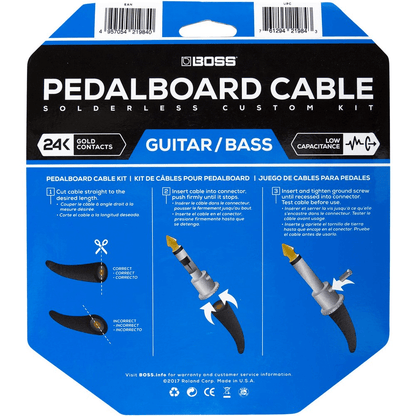 Boss Solderless Pedalboard Cable Kit 12 Connectors