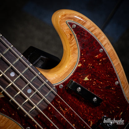 Fender Custom Shop Artisan Maple Burl Jazz Bass Guitar in Aged Natural