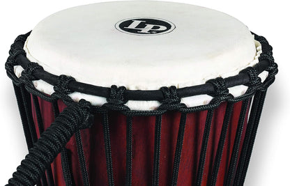 Latin Percussion LP713MR World Beat Wood Art Medium Djembe in Red