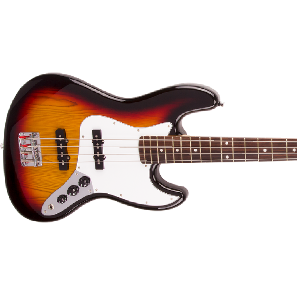 SX JB Style Bass Guitar & Amplifier Package in Tobacco sunburst