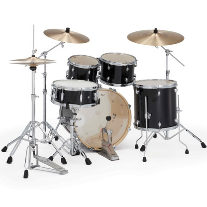 Pearl Export Plus 5-Piece Fusion Kit Drum Kit with PlanetZ Cymbals in Jet Black