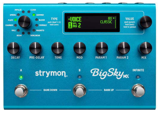 Strymon BigSky MX Multi Reverb Workstation Pedal