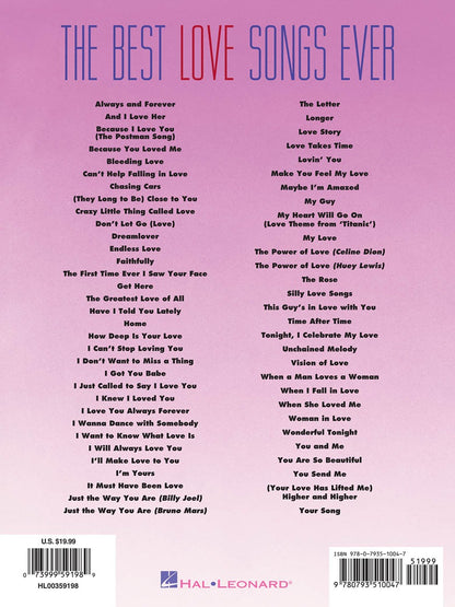 The Best Love Songs Ever 2nd Edition