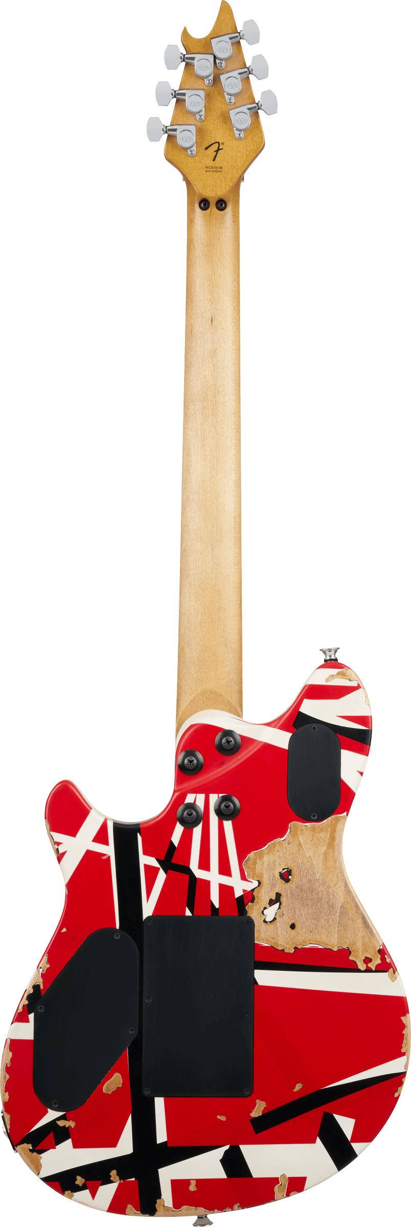 EVH Limited Edition Wolfgang Special Striped Series in Red, Black, and White, Aged