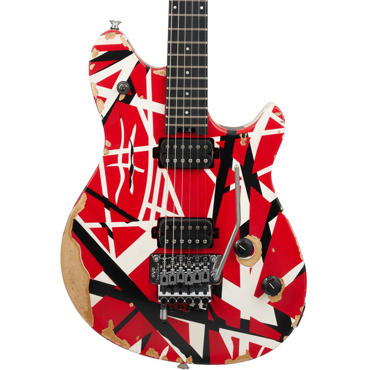 EVH Limited Edition Wolfgang Special Striped Series in Red, Black, and White, Aged
