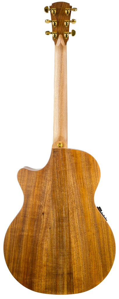 Cole Clark AN2EC BLBL HUM Humbucker Acoustic Electric Guitar in Natural Satin