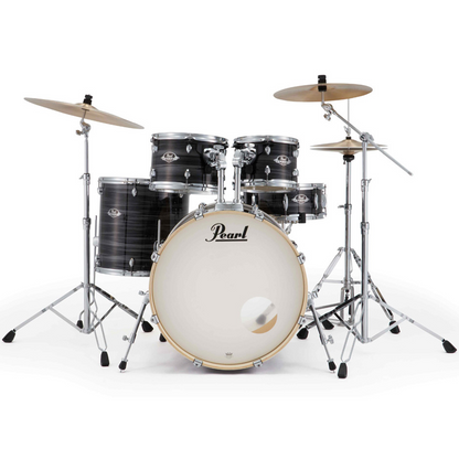 Pearl Export Plus 5-Piece Fusion Plus Drum Kit with Cymbal Pack in Graphite Silver Twist