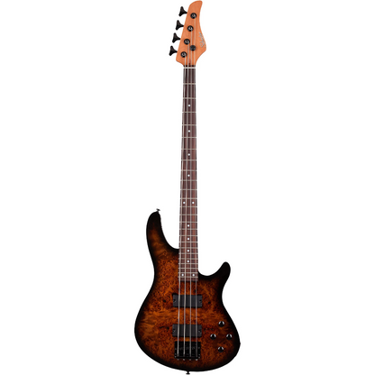 Schecter Guitar C-4 Standard Electric Bass Guitar in Tobacco Burl