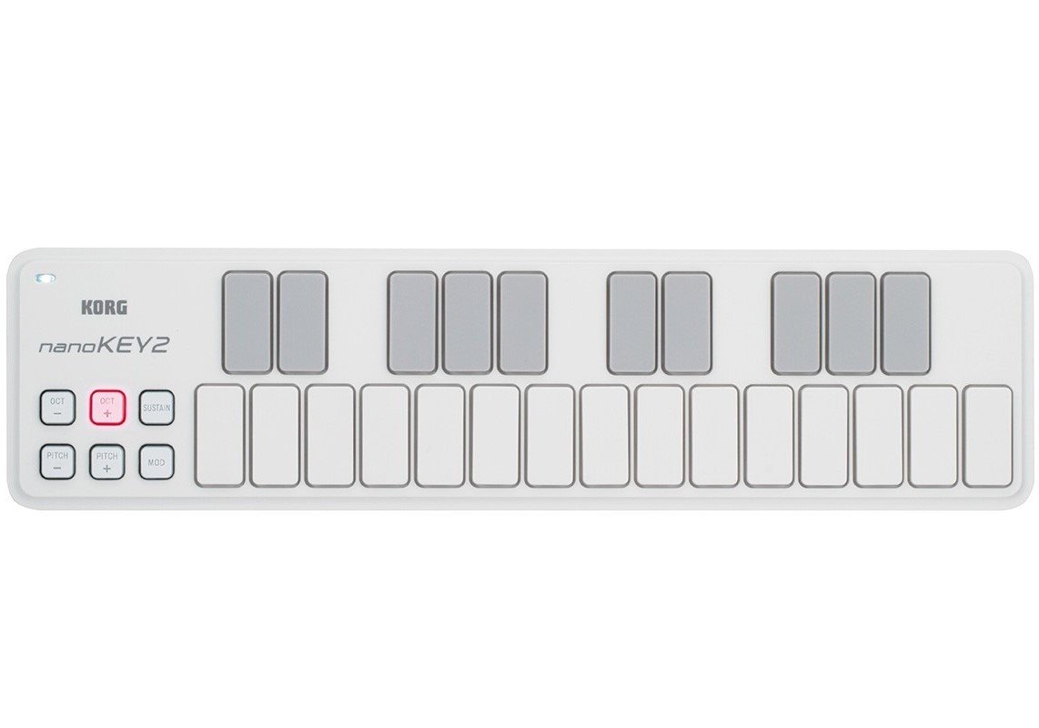 KORG nanoKEY2 Slim Line USB Keyboard Controller in White