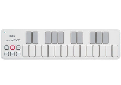 KORG nanoKEY2 Slim Line USB Keyboard Controller in White