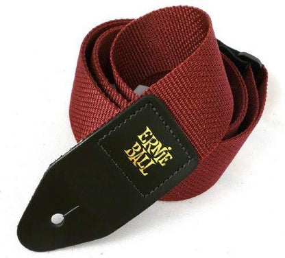 Ernie Ball Polypro Guitar Strap Or Bass Strap in Burgundy