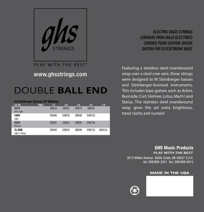 GHS 5630 Bass Double Ball End Guitar String 45-106 Gauge