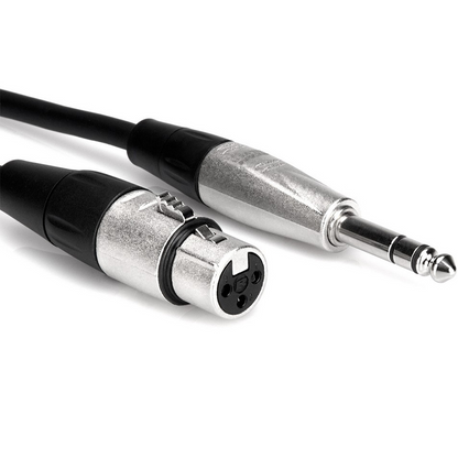 Hosa HXS005 Pro Balanced Interconnect, Rean XLR3F to 1/4 in TRS, 5 ft / 1.5m
