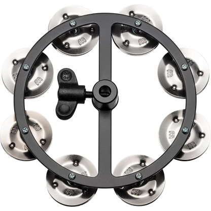 Meinl Percussion HTHH1BK Headliner Series Hihat Tambourine Single Row Stainless Steel Jingles 5"