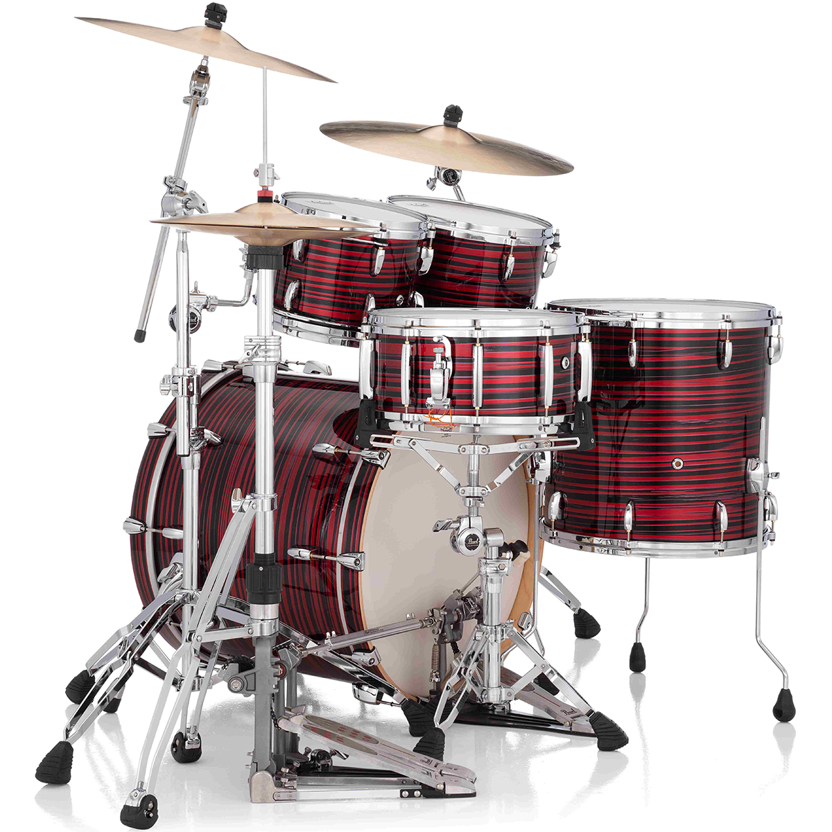Pearl Reference One 4-Piece Shell Pack in Red Oyster Swirl