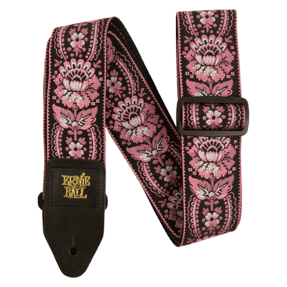Ernie Ball Classis Jacquard Guitar Or Bass Strap in Pink Orleans