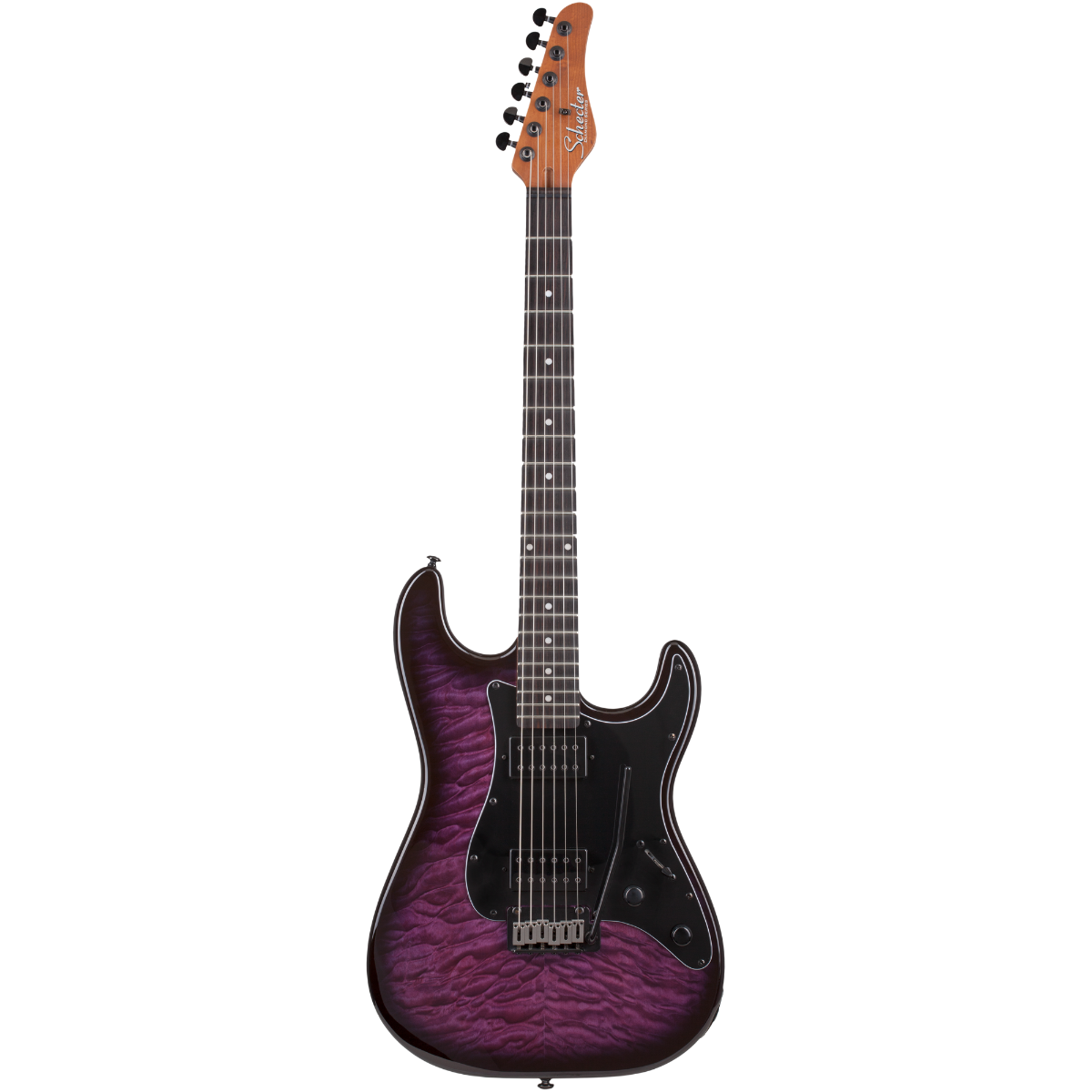Schecter Traditional Pro Electric Guitar in Trans Purple Burst