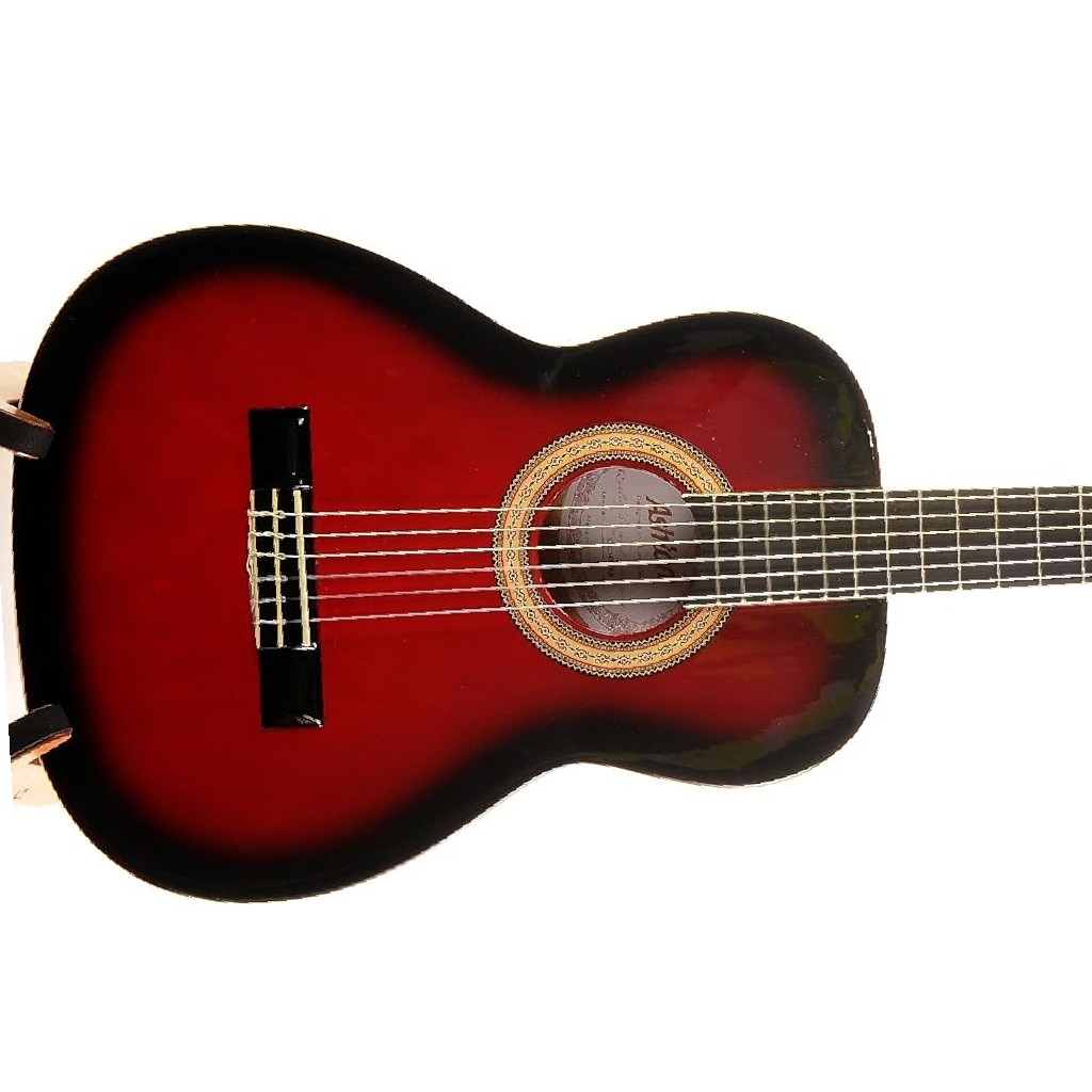 Ashton SPCG34 Starter Classical Guitar Pack in Transparent Red Burst
