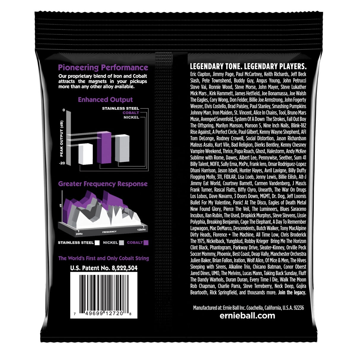 Ernie Ball Power Slinky Cobalt Electric Guitar Strings 11-48 Gauge